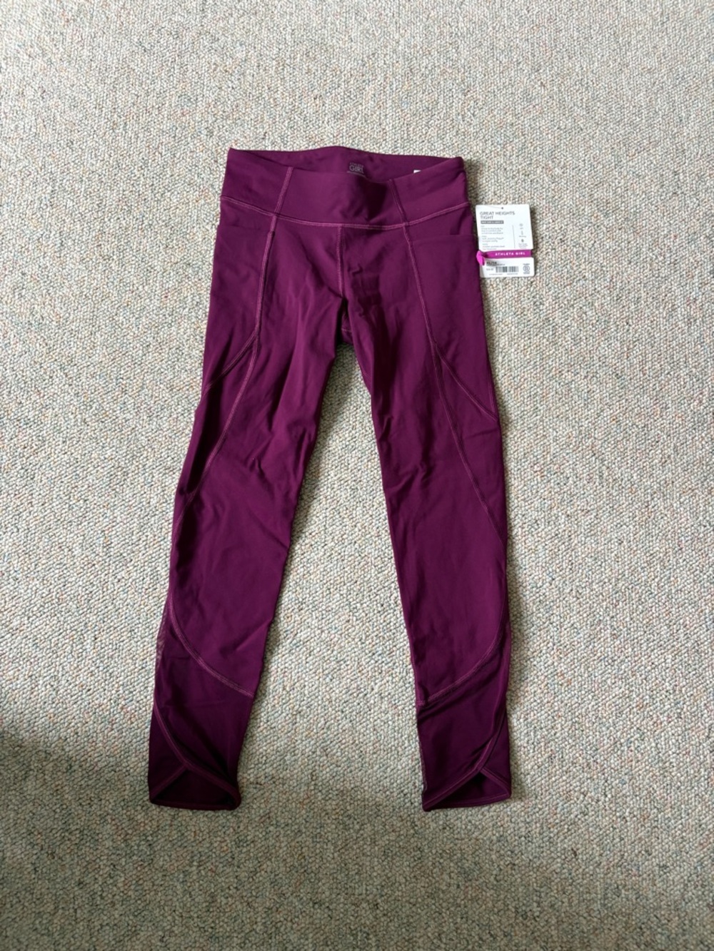 Athleta Girls' Plum Purple Performance Leggings